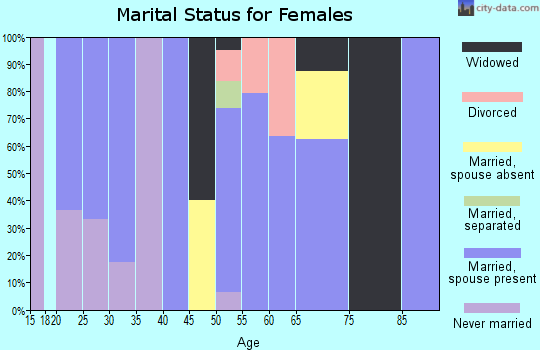 Zip code 96770 marital status for females