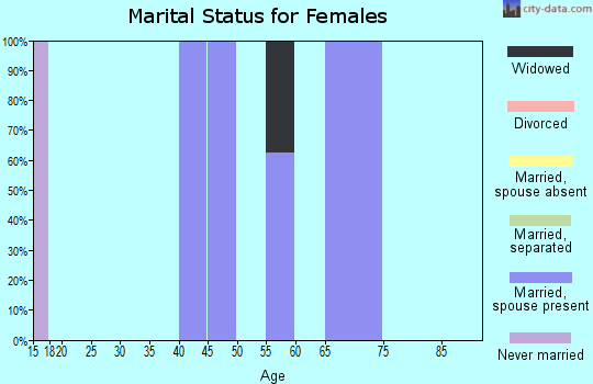 Zip code 96773 marital status for females