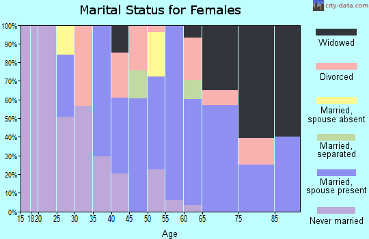 Zip code 96783 marital status for females