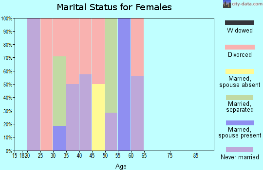Zip code 97204 marital status for females