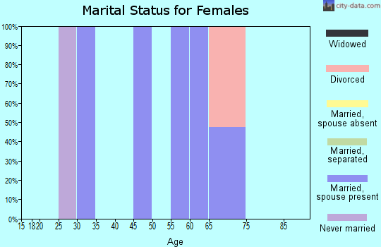 Zip code 97343 marital status for females