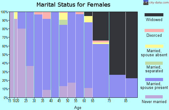 Zip code 97358 marital status for females