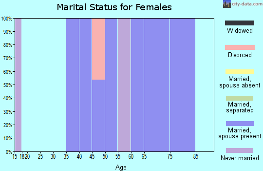 Zip code 97377 marital status for females