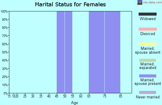 Zip code 97406 marital status for females