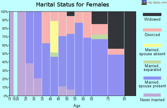 Zip code 97463 marital status for females