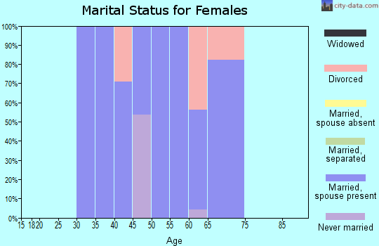 Zip code 97543 marital status for females