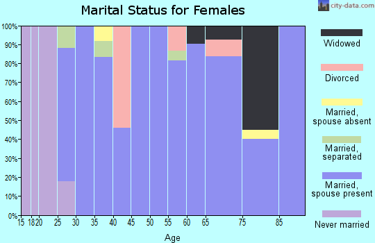 Zip code 97876 marital status for females