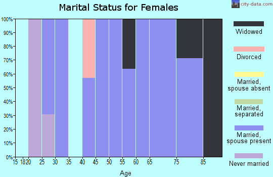 Zip code 97904 marital status for females