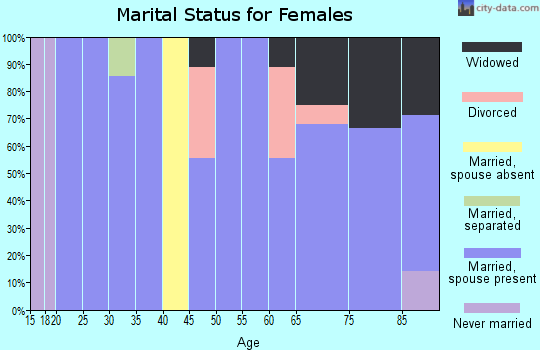 Zip code 97906 marital status for females