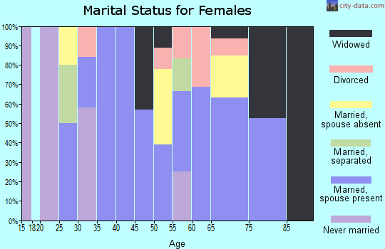 Zip code 97907 marital status for females