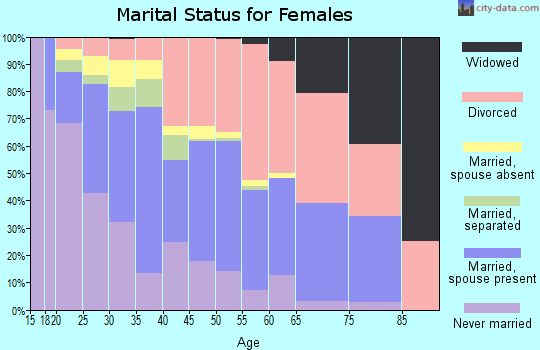 Zip code 98204 marital status for females