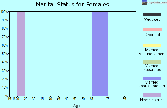 Zip code 98235 marital status for females
