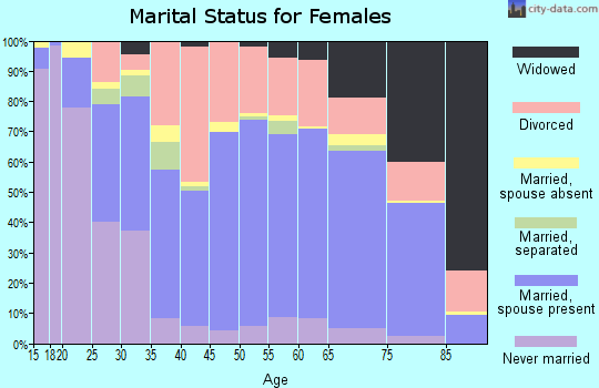 Zip code 98284 marital status for females