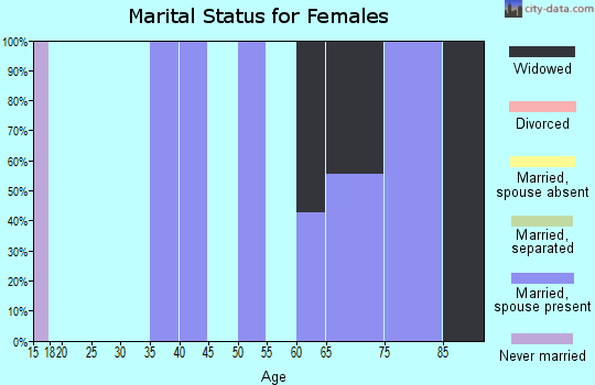 Zip code 98305 marital status for females