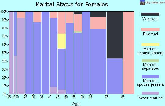 Zip code 98333 marital status for females