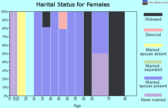 Zip code 98385 marital status for females