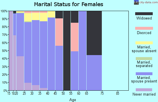 Zip code 98433 marital status for females