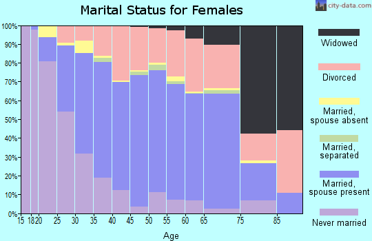 Zip code 98501 marital status for females