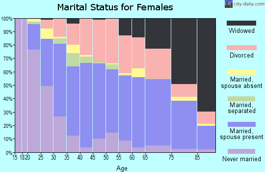 Zip code 98503 marital status for females
