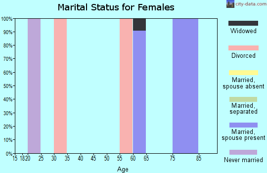 Zip code 98535 marital status for females