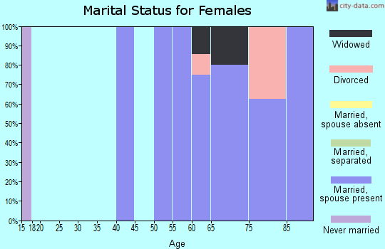 Zip code 98575 marital status for females