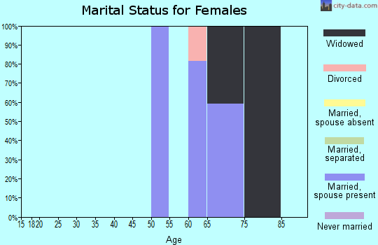Zip code 98581 marital status for females