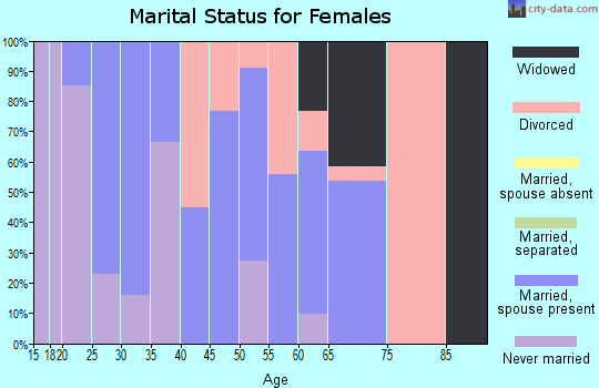 Zip code 98593 marital status for females