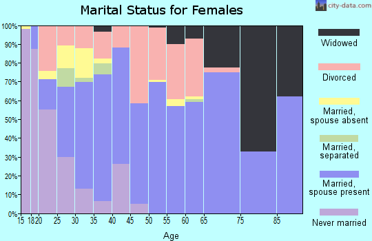 Zip code 98596 marital status for females
