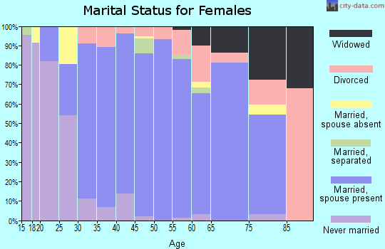 Zip code 98606 marital status for females