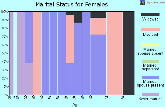 Zip code 98613 marital status for females