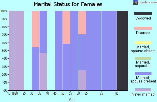 Zip code 98628 marital status for females