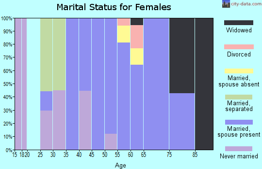 Zip code 98635 marital status for females