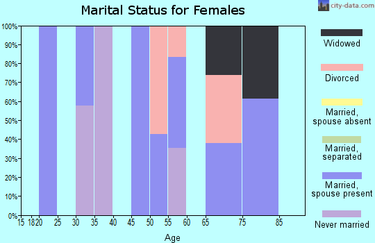 Zip code 98643 marital status for females