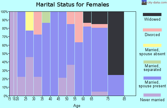 Zip code 98650 marital status for females