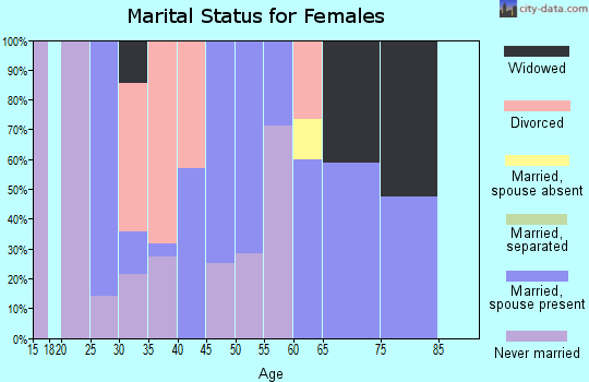 Zip code 98673 marital status for females