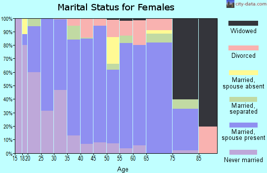 Zip code 98674 marital status for females