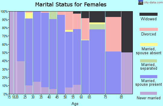 Zip code 98675 marital status for females