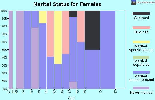 Zip code 98828 marital status for females