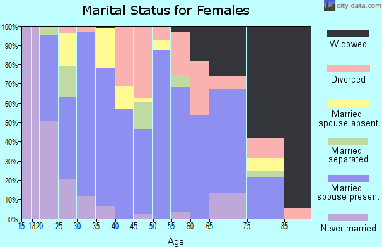 Zip code 98855 marital status for females