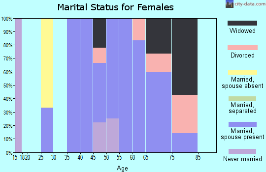 Zip code 99017 marital status for females