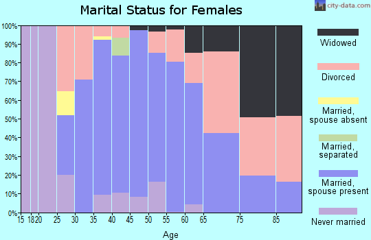 Zip code 99019 marital status for females