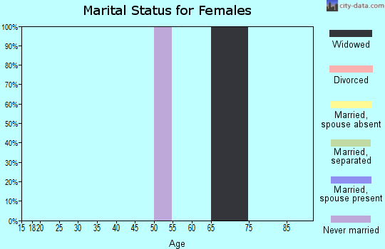 Zip code 99020 marital status for females