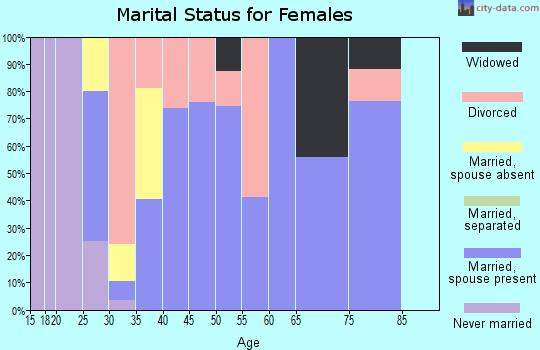 Zip code 99030 marital status for females