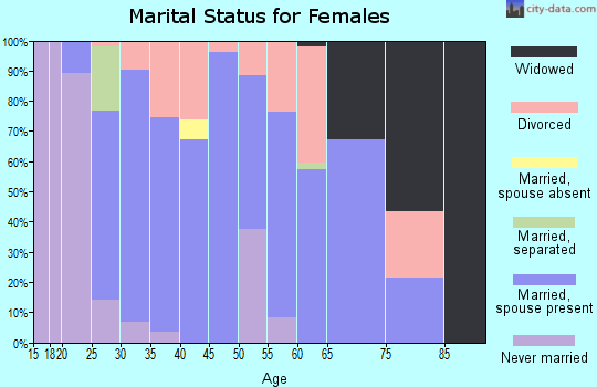 Zip code 99111 marital status for females