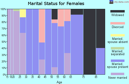 Zip code 99118 marital status for females