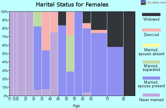 Zip code 99123 marital status for females