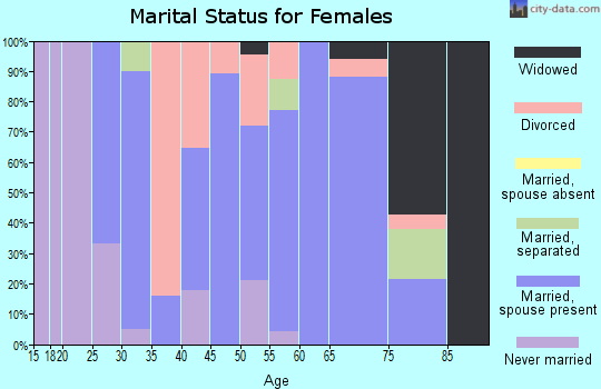 Zip code 99130 marital status for females