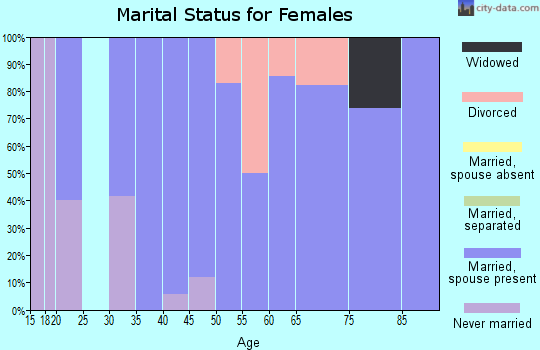 Zip code 99134 marital status for females