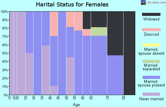 Zip code 99139 marital status for females
