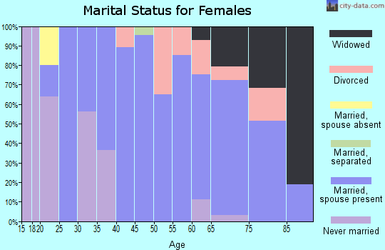 Zip code 99148 marital status for females